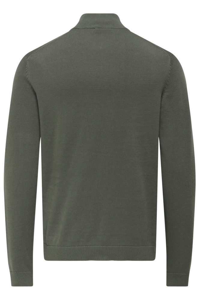 ONSALEX REG 12 HALF ZIP KNIT 22022523 CASTOR GRAY